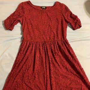 Maroon Lace Dress